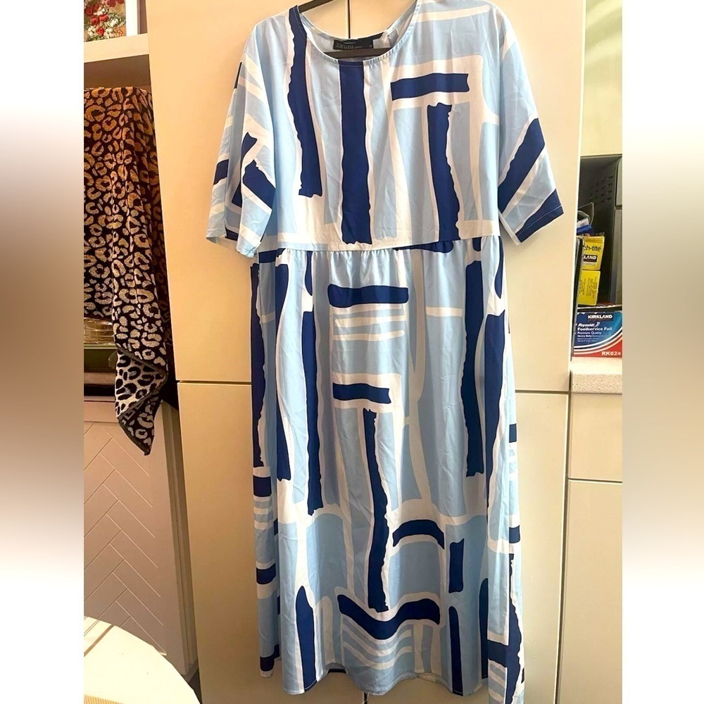 Zanzea Collection maternity long dress Size M Blue